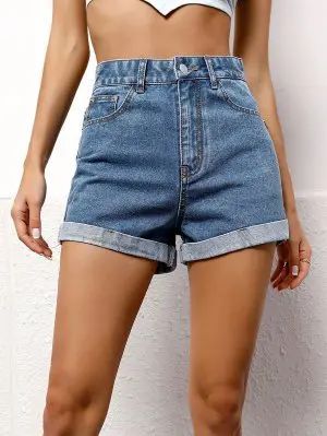 Boyfriend jean shorts