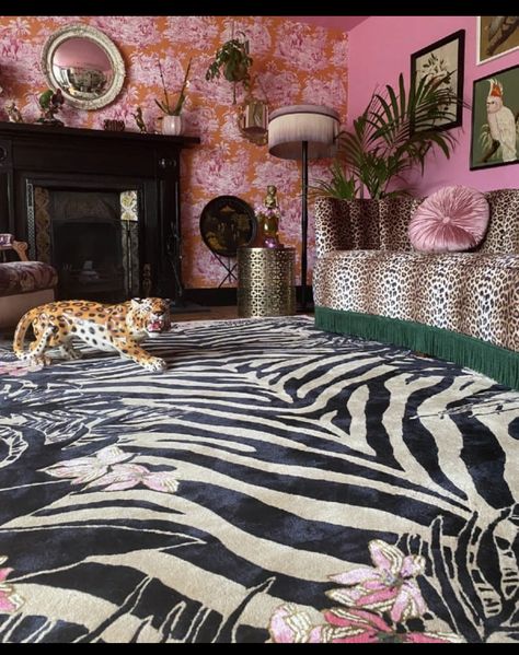 Jungle Rug, Indian Jungle, Wendy Morrison, Tony Duquette, Jungle Design, Tiger Rug, Maximalist Interior, Understated Glamour, Maximalist Style