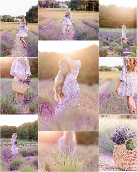 Lavender Farm Photoshoot Outfit, Lavender Farm Pictures, Photoshoot In Lavender Field, Lavender Field Photos, Senior Picture Ideas Lavender Field, Lavender Photoshoot Photo Ideas, Lavender Field Photoshoot Outfit, Lavender Farm Photoshoot, Lavender Field Photoshoot