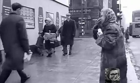 Hairy Mary from Maryhill Busking on Sauchiehall St 1962 Glasgow City Centre, Glasgow City, Glasgow Scotland, Old Photographs, City Centre, The One And Only, One And Only, Glasgow, Times Square