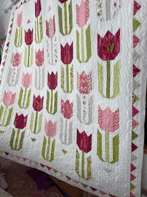 Kits | Bella Rose Quilts Quilts Using Fat Quarters, Coriander Quilts, Tulip Quilt, Flower Quilt Patterns, Tulip Season, Spring Quilts, Rose Quilt, The Quilt Show, Quilt Block Patterns Free