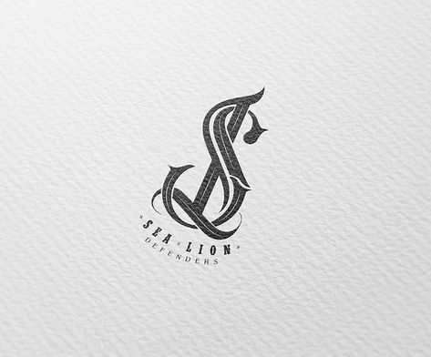 ritchieruiz: SL. Sea Lion Defenders. Monogram... -                     			  			Logo Designr Sl Tattoo Letter Design, Sl Logo Design Letter, Ls Tattoo, Sl Monogram, Ls Monogram, Handlettered Logo, Ls Logo, Sl Logo, Monogram Logo Letters