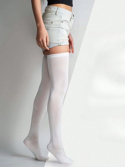 Extra Long Thigh High Socks Lightweight Socks For Women (Small: Shoe Size 6-9)I discovered amazing products on SHEIN.com, come check them out! Thigh High Socks, Socks For Women, Long Socks, Thigh High, Amazing Products, High Socks, Thigh Highs, Extra Long, Socks