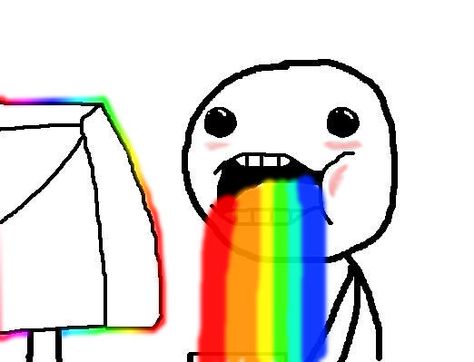 Puking Rainbows Rainbow Puke, Rainbow Vomit, Rainbow Meme, Rage Faces, Scene Core, Nyan Cat, Rawr Xd, Troll Face, Rage Comics