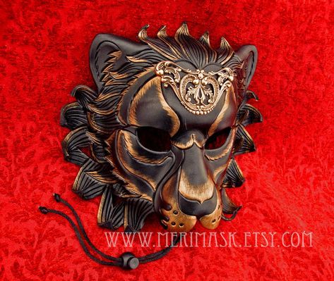 Owl Mask, Bear Mask, Lion Mask, Wolf Mask, Burning Man Costume, Animal Mask, Fox Mask, Black Lion, Mask Masquerade