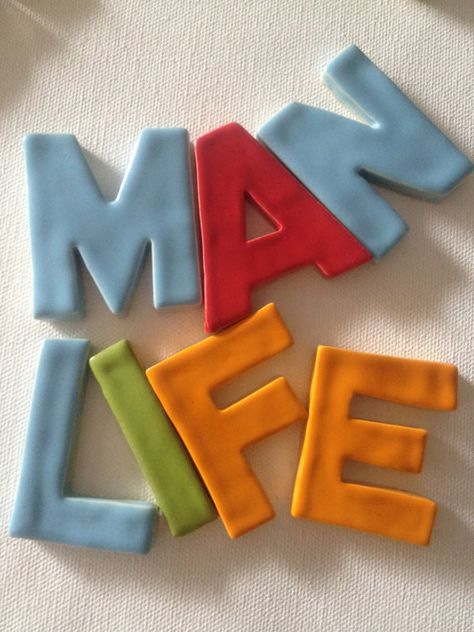 Colorful Ceramic Alphabet Letters About 2 by MadeleineBurkeDesign, $2.00 Ceramic Letters Ideas, Ceramic Letters, Baby Name Letters, Alphabet Decor, Stencil Font, Girl Scout Ideas, Alphabet Stencils, Art Camp, Diy Letters