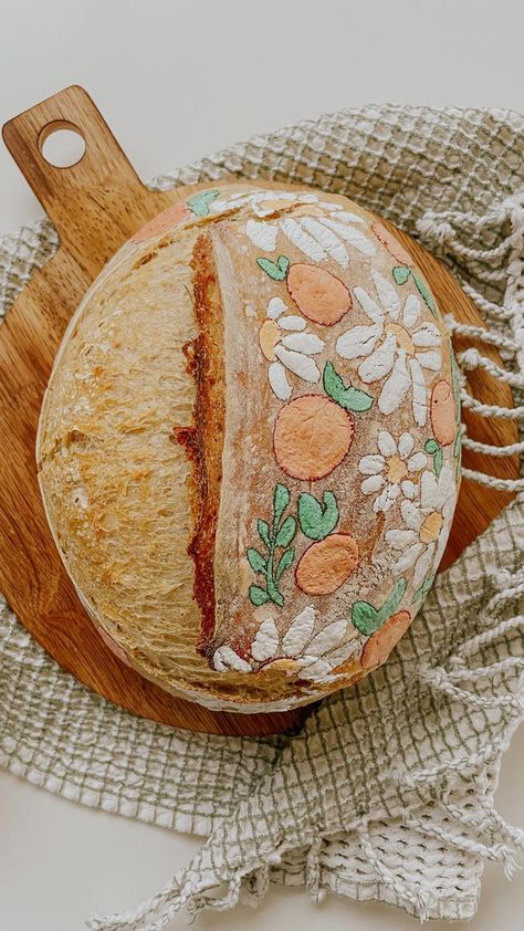 Found this video in my drafts and realized I never shared a full on video dedicated to this citrus inspired loaf 🍊She definitely deserves a place on the feed! #sourdough #paintedsourdough | Loveall Design Co. | The Benny Goodman Orchestra · Sugar Foot Stomp Sourdough Painting, Sourdough Loaf, Sourdough Recipe, Homemade Sourdough Bread, Bread Starter, Bread Art, Sourdough Bread Recipe, Edible Food, Yeast Bread