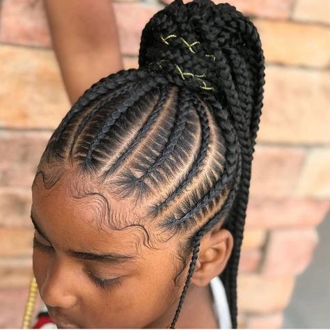 Natural Cute Hairstyles, Cornrows And Braids, Cuban Twist Hair, Black Kids Braids Hairstyles, Cornrow Ponytail, Different Curls, Feed In Braids Hairstyles, Braided Cornrow Hairstyles, Braided Ponytail Hairstyles