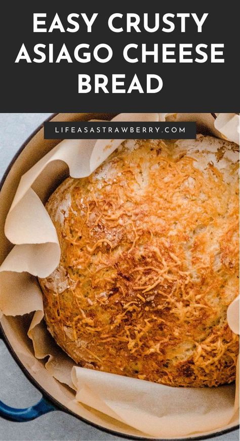 Dutch Oven Asiago Cheese Bread, Dutch Oven Asiago Bread, Dutch Oven Dessert Bread, Asiago Garlic Bread, Wine Bread Recipe, Sourdough Asiago Bread, Asiago Sourdough Bread Recipe, Cheese Dutch Oven Bread, Dutch Oven Bread Cheese