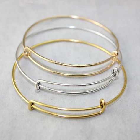 Diy Wire Bracelet, Wire Bracelets Diy, Wholesale Usa, Adjustable Wire Bracelet, Diy Bangle Bracelets, Wire Bangle Bracelets, Bijoux Fil Aluminium, Wire Jewelry Designs, Bracelet Display