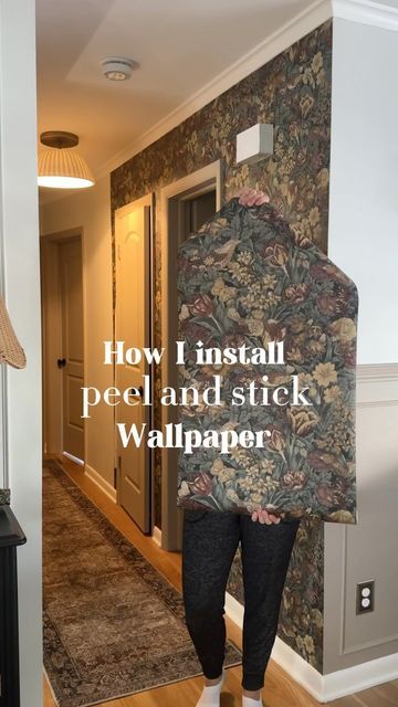 Megan Goedde | DIY & Home on Instagram: "There’s many ways to install peel & stick wallpaper this is what I find works best for me! Iv been installing peel and stick for 10 years (and I’m talking very large panels) so Iv had a lot of practice! If you have never installed peel and stick I will say it does take time to really feel comfortable with it. So give yourself grace if you are doing it for the first time! Iv just learned how to work with it! Obviously I have a different process when I go around the doors but in general this is what I do. I find it easiest to go from the bottom up because I can really guide it where it needs to line up! Hope this helps 🫶🏻 save for your next wallpaper project!   My wallpaper is on sale! You can comment SHOP below to receive a DM of the wallpaper I us Lining Paper Walls, How To Use Peel And Stick Wallpaper On Furniture, How To Do Peel And Stick Wallpaper, How To Put Up Peel And Stick Wallpaper, How To Peel And Stick Wallpaper, How To Install Peel And Stick Wallpaper, Peel And Stick Wallpaper Bathroom, Peel Off Wallpaper, Wallpaper Trim