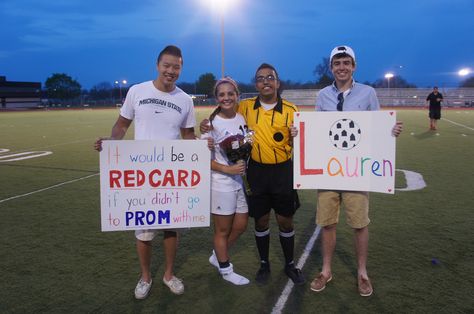 Promposal for a Soccer girl Promposal Ideas For Girlfriend Soccer, Soccer Promposal Ideas For Girlfriend, Soccer Proposal Ideas, Soccer Sadies Proposal, Prom Proposal Soccer, Hoco Soccer Proposals, Promposal Ideas For Him Soccer, Soccer Promposal Ideas, Soccer Dance Proposal