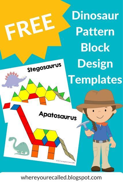 FREE Dinosaur Pattern Block Templates; Letter D Activities Letter D Activities, D Activities, Pattern Block Templates, Dinosaur Lesson, Dinosaur Theme Preschool, Dinosaur Activities Preschool, Dinosaurs Preschool, Daily Five, Dinosaur Activities