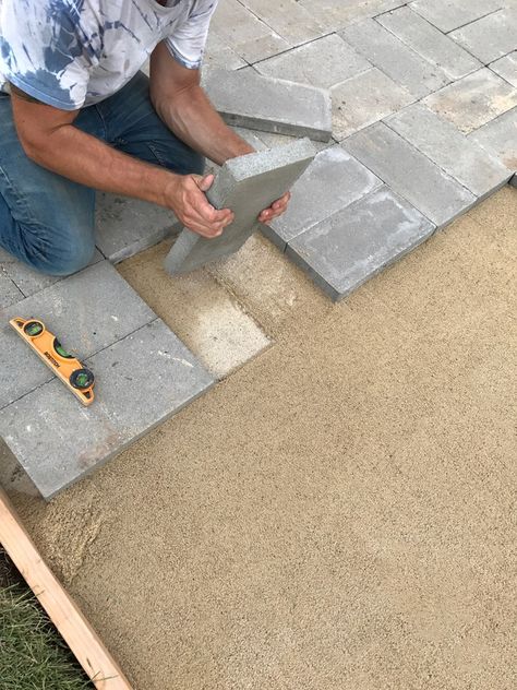 Paver Patio Installation, Cement Pavers, Garden Patios, Diy Patio Pavers, Garden Pavers, Patio Installation, Patio Plans, Diy Garden Patio, Paver Designs