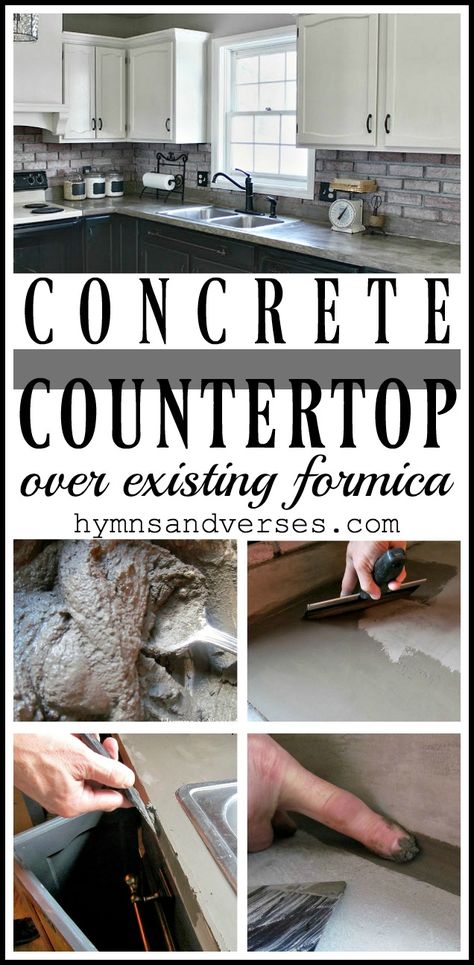 Concrete Countertop Sealer, Diy Concrete Counter, Concrete Countertops Over Laminate, Countertop Makeover, Concrete Countertops Bathroom, Laminate Countertop, White Concrete Countertops, Diy Kitchen Countertops, Concrete Countertop