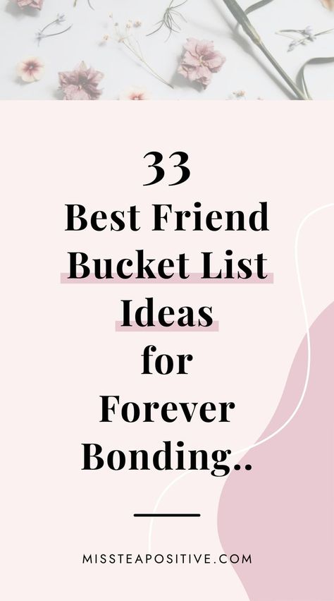 Here are 33 fun bucket list ideas for best friends! This unique list includes crazy bucket list and summer adventures for women in 20s, cheap and easy yearly bucket list ideas for the new year, simple and meaningful life bucket list ideas with friends, and realistic things to do with your friends group whether it's January, February, spring, or winter. Bucket List Before College, Bucket List Ideas With Friends, Before College Bucket List, Bucket List Ideas For Friends, Fun Bucket List Ideas, Friend Bucket List, Crazy Bucket List, Bucket List Gift, Bucket List Ideas For Women