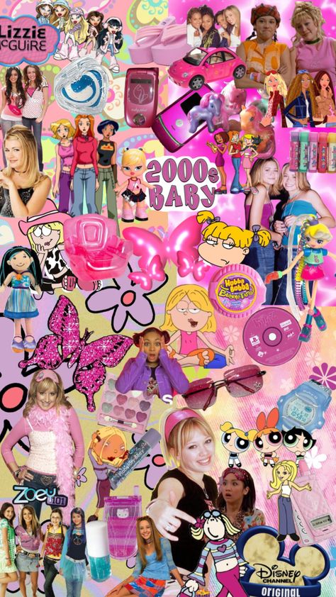 Disney Early 2000s, Early 2000s 30th Birthday, 2k Birthday Theme, Early 2000s Sleepover Aesthetic, 2000 Pop Aesthetic, Early 2000s Pattern, Early 2000 Party Theme Decorations, 2000 Party Theme Early 2000s Invitation, Early 2000s Collage