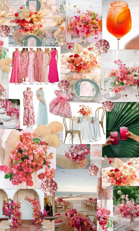 Colorful Beach Wedding, Colorful Wedding, Wedding Mood Board, Colorful Party, Wedding Mood, Love Island, Wedding Theme, Beach Party, Color Scheme