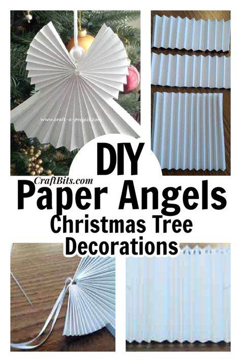 Paper Christmas Angel Ornament — CraftBits.com Coffee Filter Angels Ornament, Paper Angels Diy How To Make, Dollar Tree Angel, Flower Making With Paper, Angels Diy, Christmas Angel Crafts, Christmas Craft Show, Christmas Tree Angel, Paper Angel