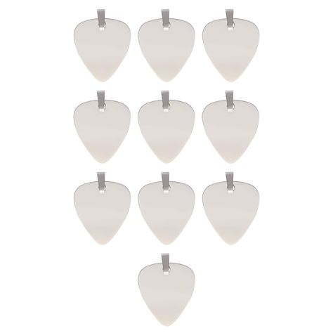 PRICES MAY VARY. Set includes 10 stainless steel guitar picks for necklaces or keychains High-grade 316 steel; Our guitar pick stainless steel pendants for jewelry making are made or high quality 316L steel that does not rust or corrode DYI craft kit; Use our engravable guitar pick for jewerly making, arts and crafts projects, accessories making or other creative endeavours. Perfect for: rock music necklaces for men and women, keychains, gifts for teens, party favors, concert accessories and man Music Necklaces, Concert Accessories, Guitar Pick Keychain, Guitar Pick Jewelry, Music Necklace, Accessories Making, Diy Craft Kit, Steel Guitar, Music Accessories