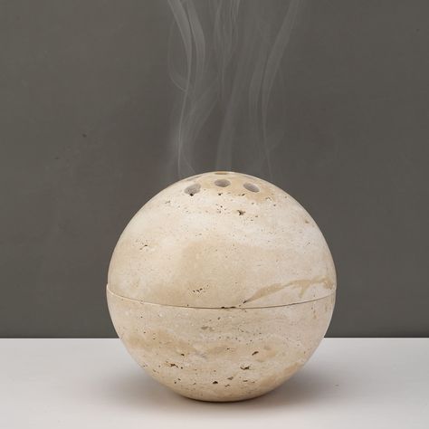 Incense Cone Holder, Cone Incense Burner, Yoga Home Decor, Palo Santo Incense, Spa Lighting, Cone Incense, Meditation Decor, Stone Sphere, Incense Burner Holder