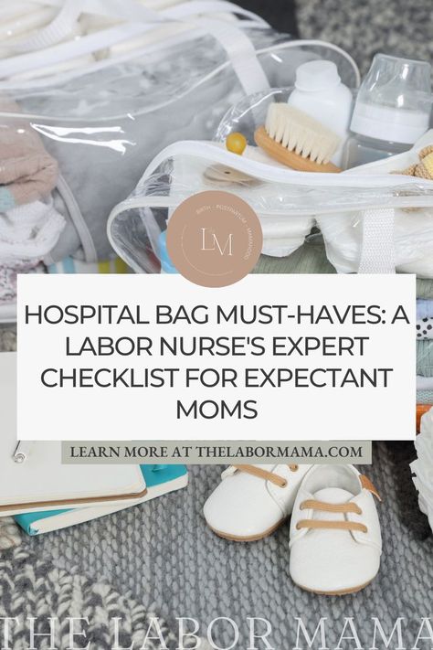 Don't miss a thing with our expert hospital bag checklist from a Labor Nurse. Our blog post guides you through essential items and handy extras for labor and postpartum. Trust in the wisdom of a professional who knows what moms need most! Labor Go Bag, Packing List For Hospital Bag, What To Pack In A Hospital Bag For Labor, Packing List For Hospital Births, What To Pack For Newborn Hospital Bag, Mum Hospital Bag Packing Lists, Birthing Hospital Bag, What To Take To Hospital For Delivery, Mom To Be Hospital Bag