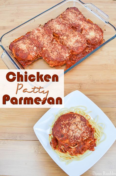 Tyson Chicken Patty Parmesan Recipe - Need a quick meal your family will love? Try this Chicken Patty Parmesan made with frozen chicken patties. It's super easy and ready in under 30 minutes. Chicken Parm With Frozen Chicken Patties, Chicken Patty Parmesan Recipe, Chicken Patty Parmesan, Tyson Recipes, Tyson Chicken Patties, Chicken Patty Recipes, Chicken Patty, Tyson Chicken, Chicken Parmesan Recipe Easy