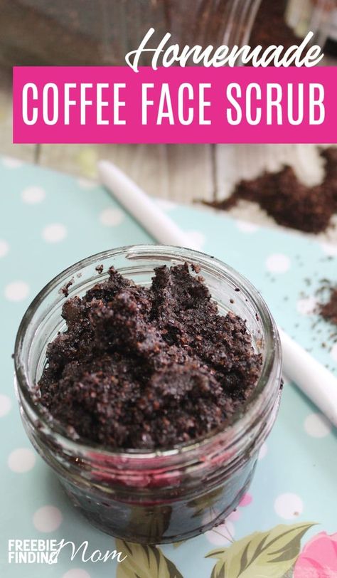 Homemade Coffee Face Scrub Face Scrub Recipe, Diy Face Scrub, Coffee Face Scrub, Face Scrubs, Homemade Facial Mask, Face Scrub Homemade, Brown Spots On Face, Homemade Facials, Homemade Coffee