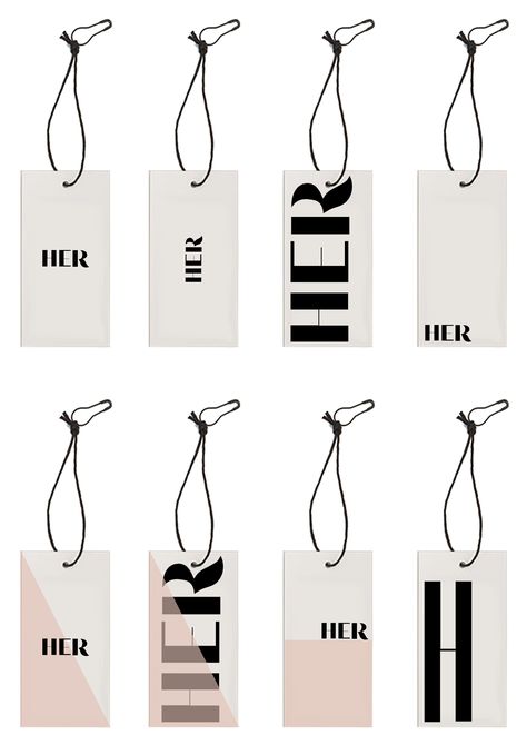 Retail Tags Ideas, Tag Packaging Design, Jewelry Price Tags Ideas, Clothing Brand Label Design, Tags For Clothing Brand, Branding Design Packaging Clothing, Hang Tag Design Clothing Labels, Packaging Design Inspiration Clothing, Hangtag Design Inspiration