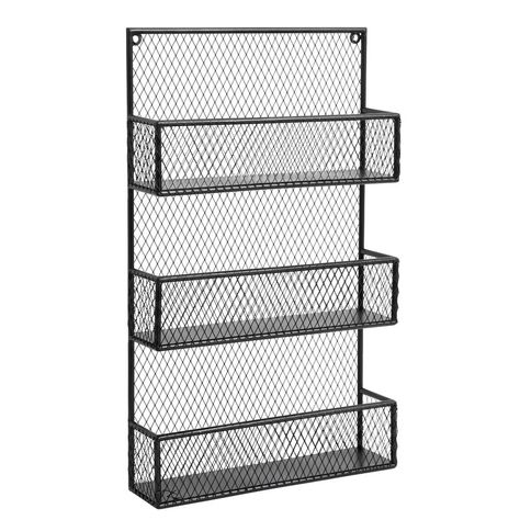 Nordal Iron Wall-Mounted Spice Rack | Wayfair.co.uk Diy Interior Furniture, Display Rack Ideas, Wall Mounted Spice Rack, Vintage Kitchen Accessories, Iron Furniture Design, Store Shelves Design, Grocery Store Design, Metal Shelving Units, Metal Fabrication Tools