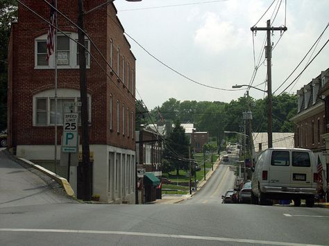 Main Street, Mt. Airy, going north. Mount Airy, Flatiron Building, Flat Irons, Travel Jobs, Baltimore Maryland, Relocation, First Home, Main Street, Statistics