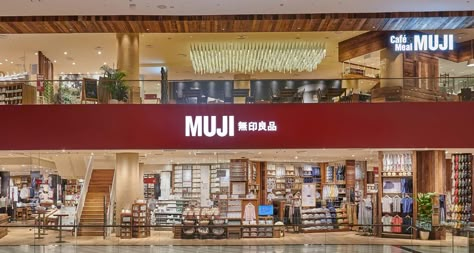 MUJI Jewel Changi Airport | MUJI Muji Shop, Muji Interior Design, Muji Interior, Muji Store, Jewel Changi Airport, Anime Glass Painting, Japanese Clothing Brands, Airport Shopping, Stores In Japan