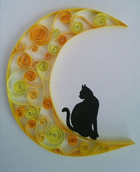 Quilling Animals, Paper Quilling Flowers, Paper Quilling Cards, Quilling Work, Quilling Christmas, Paper Quilling Patterns, Quilled Creations, Quilling Craft, Paper Moon