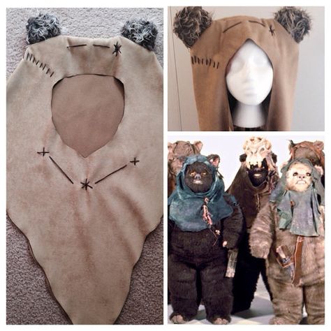 Ewok Hood Diy Ewok Costume Women, Ewok Hood Diy, Ewok Costume Diy, Disney World Star Wars, Ewoks Star Wars, Star Wars Inspired Outfits, Ewok Costume, Star Wars Costumes Diy, Disfraz Star Wars