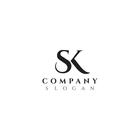 Letter s logo collection and initial sk ... | Premium Vector #Freepik #vector #gradient-logo #logo-templates #business-logo #s-logo S And V Logo, Sk Logo Design Letter, Sk Letter Logo, Sk Monogram, Sk Logo Design, S K Logo, Wedding Initials Logo Design, Logo Sk, Ks Logo