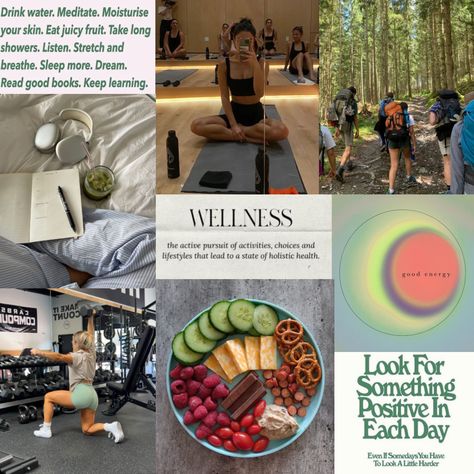 Health and wellness is the big thing for 2024, that girl, vision board, 2024, aesthetic, mood board, balance 2024 Health Vision Board, Wellness Vision Board, Health Vision Board, 2024 Intentions, Girl Vision Board, 2024 Aesthetic, Healthy Girl, Big Thing, Vision Boards