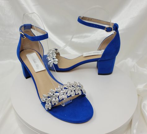 Royal Blue Wedding Shoes Zazzle, Royal Blue Wedding Sandals, Dark Blue High Heels Wedding, Royal Blue High Heels Quinceanera, Royal Blue Quince Heels, Royal Blue Quinceanera Heels, Qencenera Ideas Blue, Royal Blue Quinceanera Shoes, Royal Blue Quince Shoes