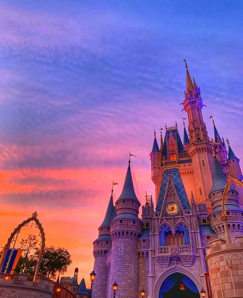 Magic Kingdom in Orlando, Florida Disneyworld Aesthetic, Paris Aesthetic Wallpaper, Iphone Wallpaper Disney, Disney World Aesthetic, Dunia Disney, Aesthetic Disney, Disneyland Castle, World Aesthetic, Disney World Pictures