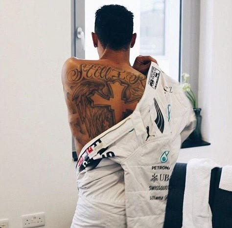 'Still I Rise': Lewis showed off his elaborate back tattoo as he revealed it was the 'most important day' of his life so far F1 Moments, Chloe Carter, Hamilton F1, F1 Aesthetic, Aryton Senna, Lewis Hamilton Formula 1, Jackie Stewart, Alain Prost, Mercedes F1