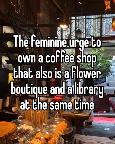 i just need this #whisper #coffeeshop #library #flowerboutique #pinterest #idea #store Flower And Book Shop, Library Cafe Aesthetic, Idea Store, Library Cafe, Opening A Coffee Shop, Feminine Urge, Bookstore Cafe, Aesthetic Captions, Dream Motivation