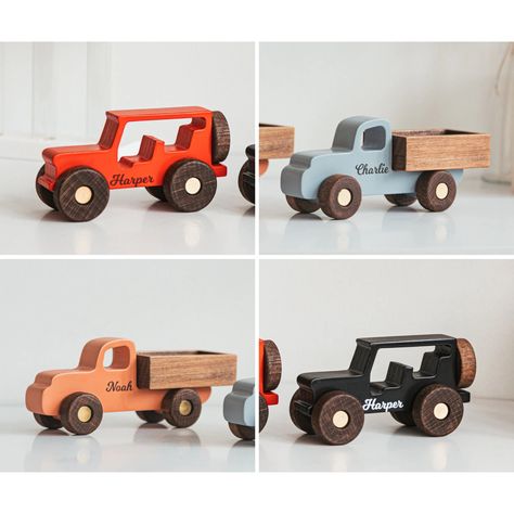 Are you looking for the perfect personalized gift for a special little someone? Look no further than wooden name cars! Wooden name cars are the perfect personalized gift for almost any occasion. From a baby’s first birthday to a 2 year old’s Christmas present, wooden name cars make unique and thoughtful gifts for any child. A personalized wooden name Jeep is the perfect gift for a baby's first birthday. This custom made jeep, comp #giftideas #GiftsForKids #EBKidsBlog #SimpleLifeStylesBlo Wooden Cars, Wooden Toys Design, Wooden Toy Cars, Wooden Car, Wooden Names, First Birthday Gifts, Woodworking Projects Diy, Wood Toys, Christmas Gifts For Kids