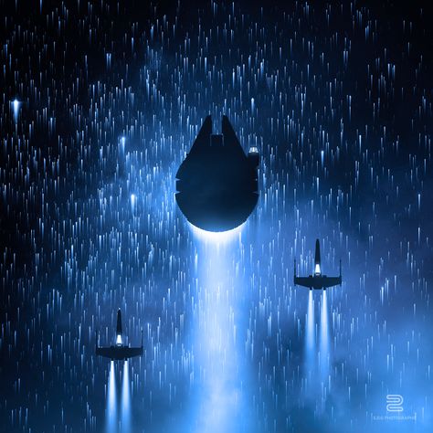 Le Cosmos de Star Wars II on Behance Star Wars Background, Wallpaper Inspiration, Cuadros Star Wars, Star Wars Tattoo, Star Wars Ships, Star Wars Wallpaper, Star Wars Artwork, Star Wars Fan Art, Star Wars Images