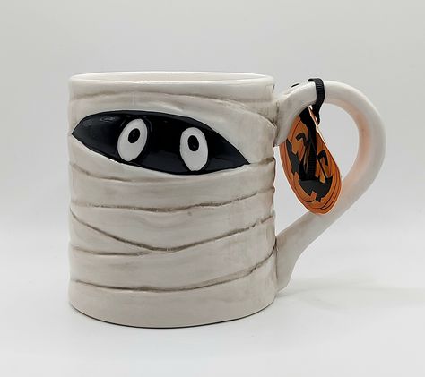 Sky New, Tea Bar, Ceramic Jug, Halloween Vibes, Chocolate Tea, Halloween Mug, Pottery Painting, Tea Mugs, Mug Cup