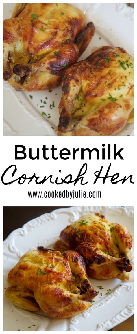 Buttermilk Cornish Hen Cornish Hen Recipe Easy, Hen Recipes, Game Hen Recipes, Christmas Drinking Games, Cornish Game Hen Recipes, Roasted Cornish Hen, Cornish Hen Recipe, Cornish Hen, Cornish Game Hen