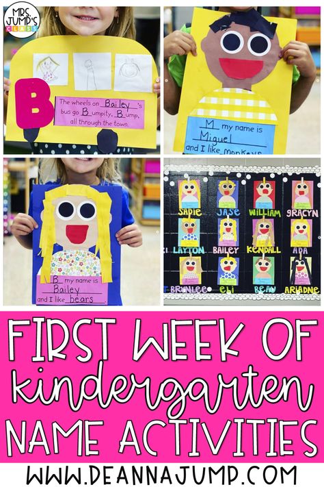 Need some fun back to school activities for kindergarten that will help them focus on basic skills and get into the classroom routine? These name activities are perfect for the beginning of the year and include crafts that your students will love. Preschool Back To School Crafts First Week, A My Name Is Alice Activities First Week, First Day Of School Activities For Kg, 1st Day Of School Activities For Kindergarten, 1st Day Of School Activities Kindergarten, 1st Day Kindergarten Activities, Kindergarten First Day School Activities, First Week Kindergarten Crafts, First Month Of Kindergarten