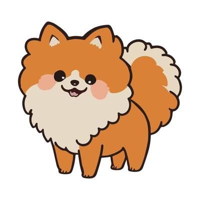 Free Pomenarian Vector 112464 Vector Art at Vecteezy Cartoon Pomeranian, Pomeranian Spitz, Spitz Dog, Spitz Dogs, Fluffy Tail, Cartoon Animals, Pet Birds, Cute Cartoon, Vector Art