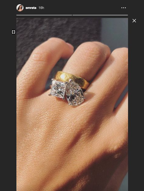 Emily Ratajkowski Ring, Em Rata Engagement Ring, Emily Mariko Wedding Ring, Surprise Wedding, Edwardian Jewelry, Celebrity Engagement Rings, Style Tattoo, Modern Engagement Rings, Contest Winner