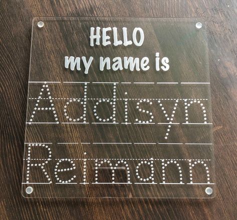 Montessori Projects, Toddler Projects, Name Board, Planner Board, Homeschool Projects, Learn To Write, Small Business Packaging Ideas, Laser Engraved Ideas, Writing Board