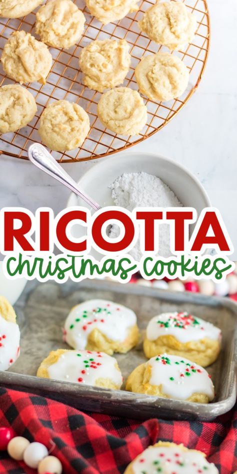 Ricotta cookies recipe also known as Italian Christmas cookies these are delicious soft and flavorful cookies with a quick and easy glaze. Italian Christmas Cookies Recipes, Flavorful Cookies, Ricotta Cookies Recipe, Italian Christmas Cookie Recipes, Christmas Cookies Recipes, Italian Rainbow Cookies, Italian Butter Cookies, Italian Christmas Recipes, Christmas Cookie Recipes Holiday