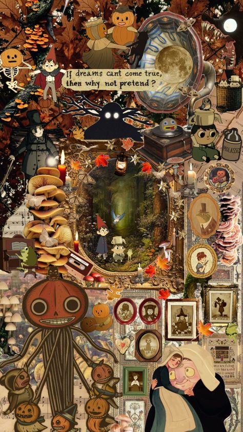 Somewhere lost in the clouded annals of history lies a place few have seen #overthegardenwall #autumnalvibes Autumn Phone Wallpaper, Sage Green Wallpaper, Halloween Wallpaper Cute, Fairy Wallpaper, Wall Phone, Goth Wallpaper, Over The Garden Wall, Halloween Wallpaper Iphone, Edgy Wallpaper